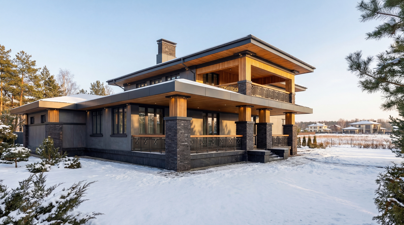 Дома в стиле Райт — фото 15